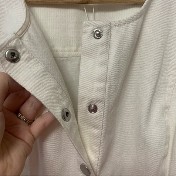 Shoshanna Anya Sleeveless Flounce Cotton Belted Mini Dress White Size 12 NWT New - Picture 6 of 16